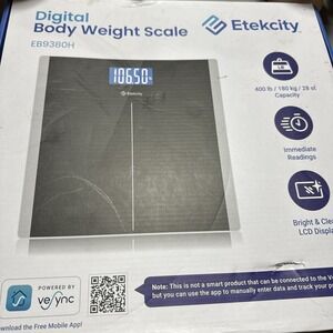 Digital Body Weight Bathroom Scale with Step-On Technology 400 Lb With Batteries